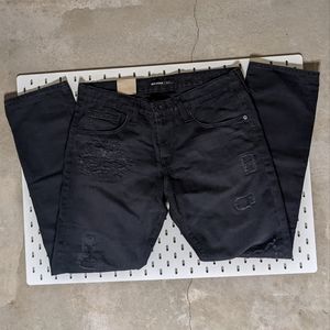 NWT Big Star Billie Slim Boyfriend Black Denim Distressed Jeans Women's Size 30